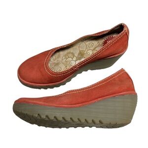 FLY LONDON Yoni Leather Wedge Shoes